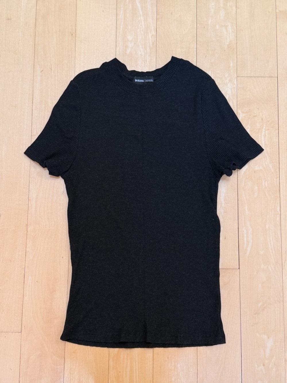 prAna Foundation Rib Tee Shirt Top Women Size Small Soft Stretchy Crewneck